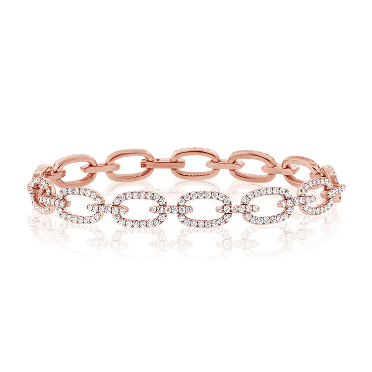Carly Diamond Round Link Bracelet