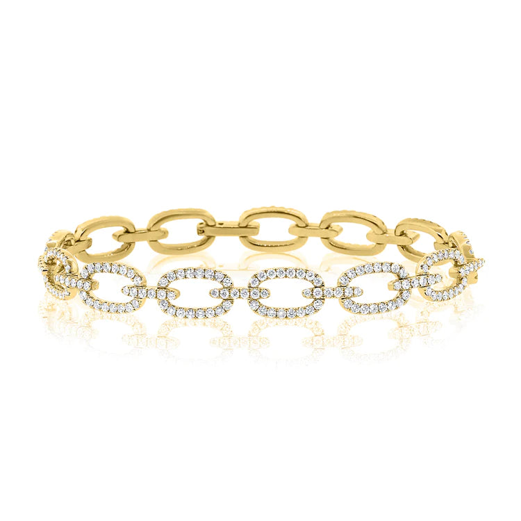 Carly Diamond Round Link Bracelet