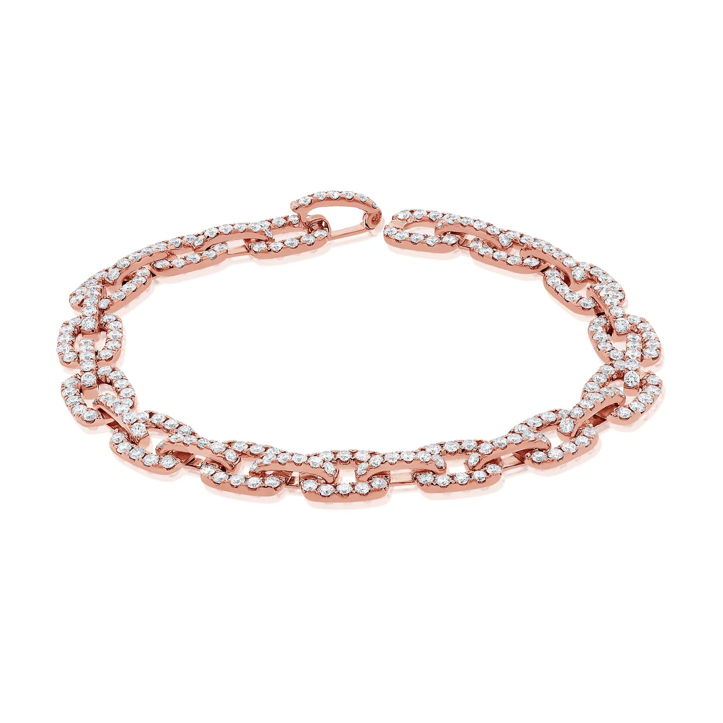 Diamond Link Lock Bracelet