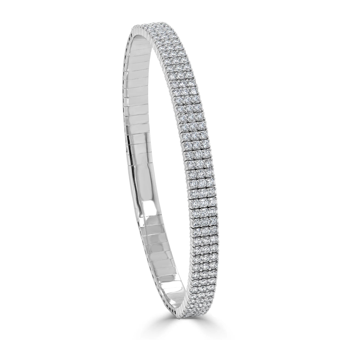 Multi Row Diamond Bangle