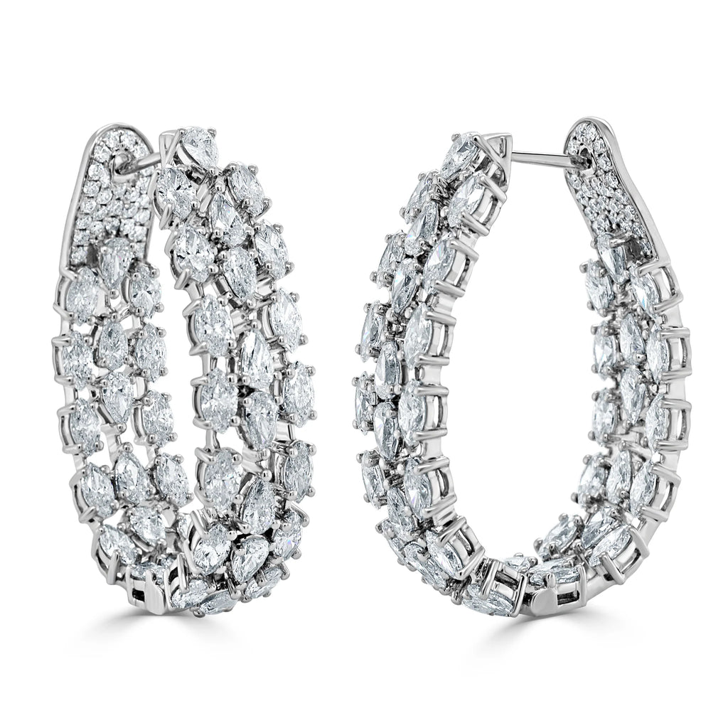 Fancy Shaped Diamond Earrings