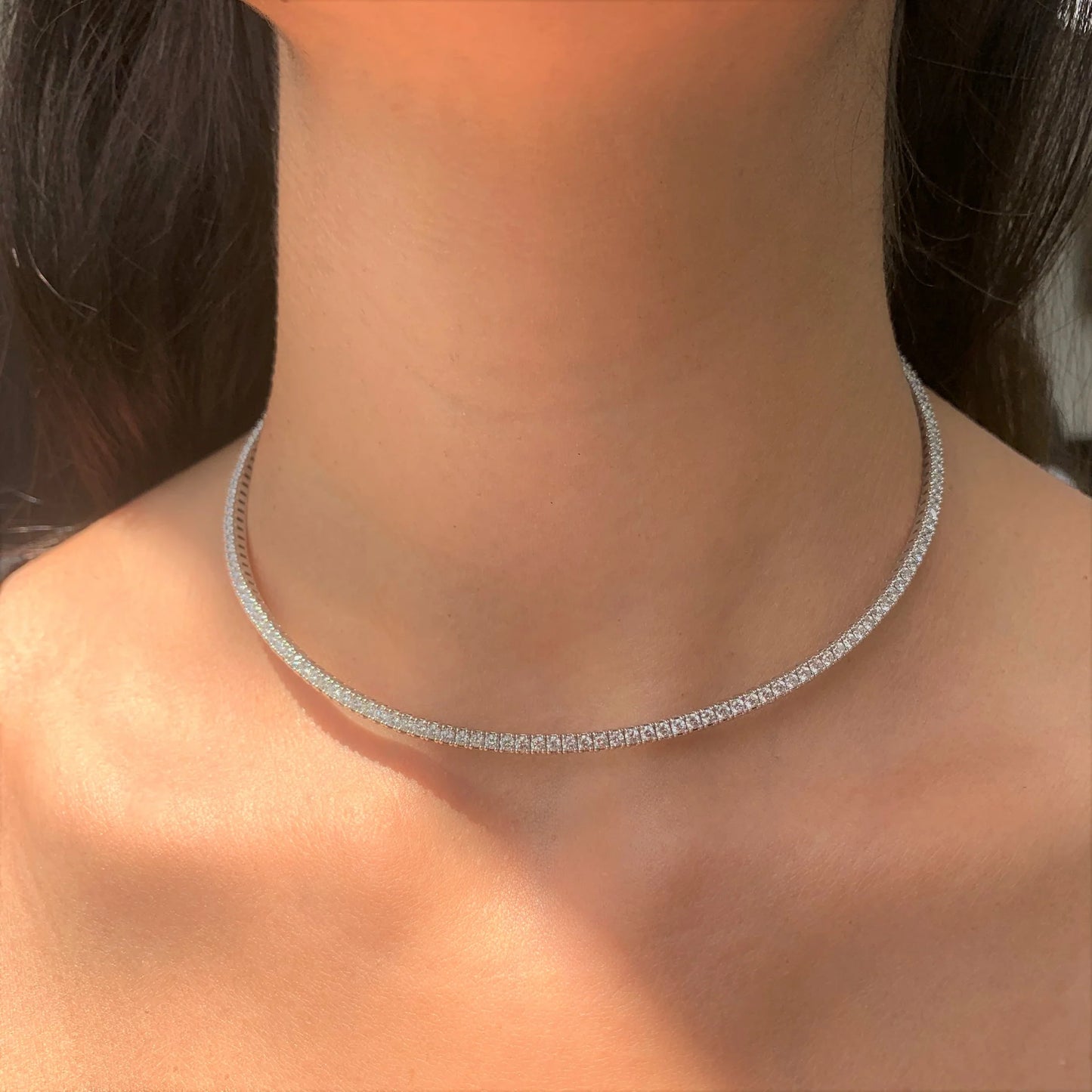 Diamond Flexible Choker Necklace