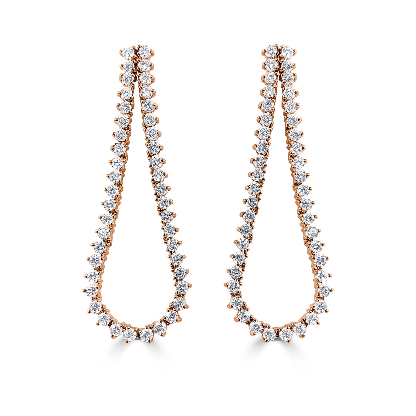 Diamond Loop Drop Earrings