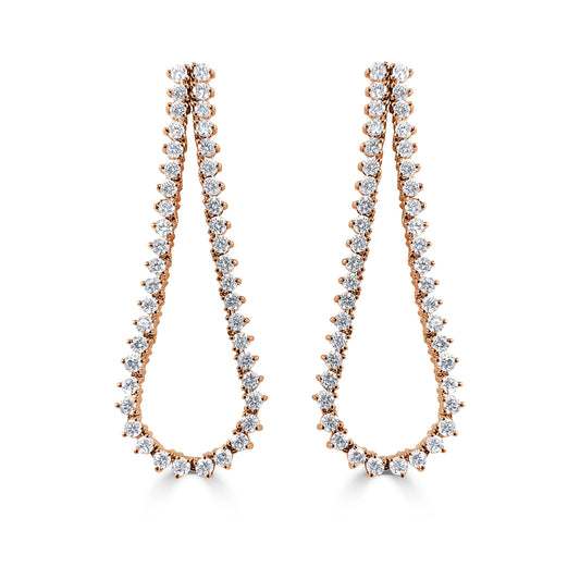 Diamond Loop Drop Earrings