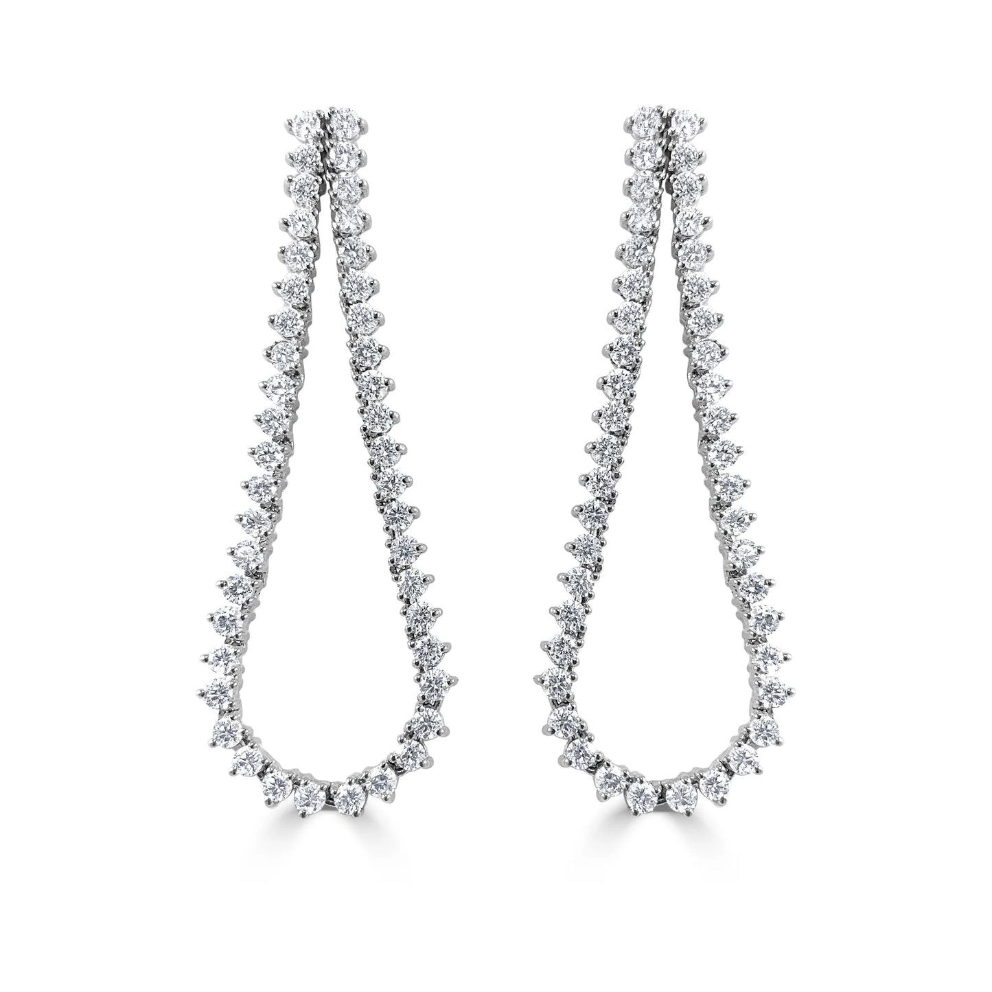 Diamond Loop Drop Earrings