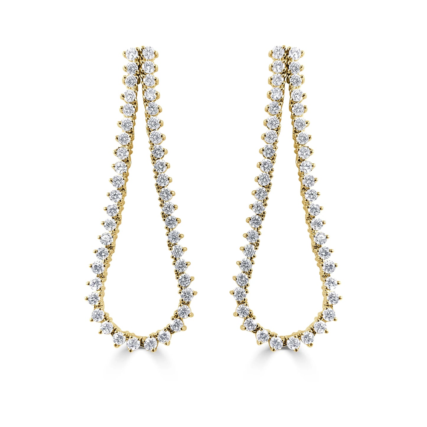 Diamond Loop Drop Earrings