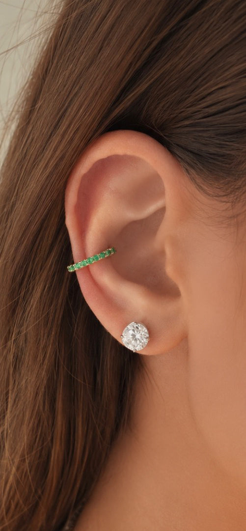 Emerald Gemmy Ear Cuff