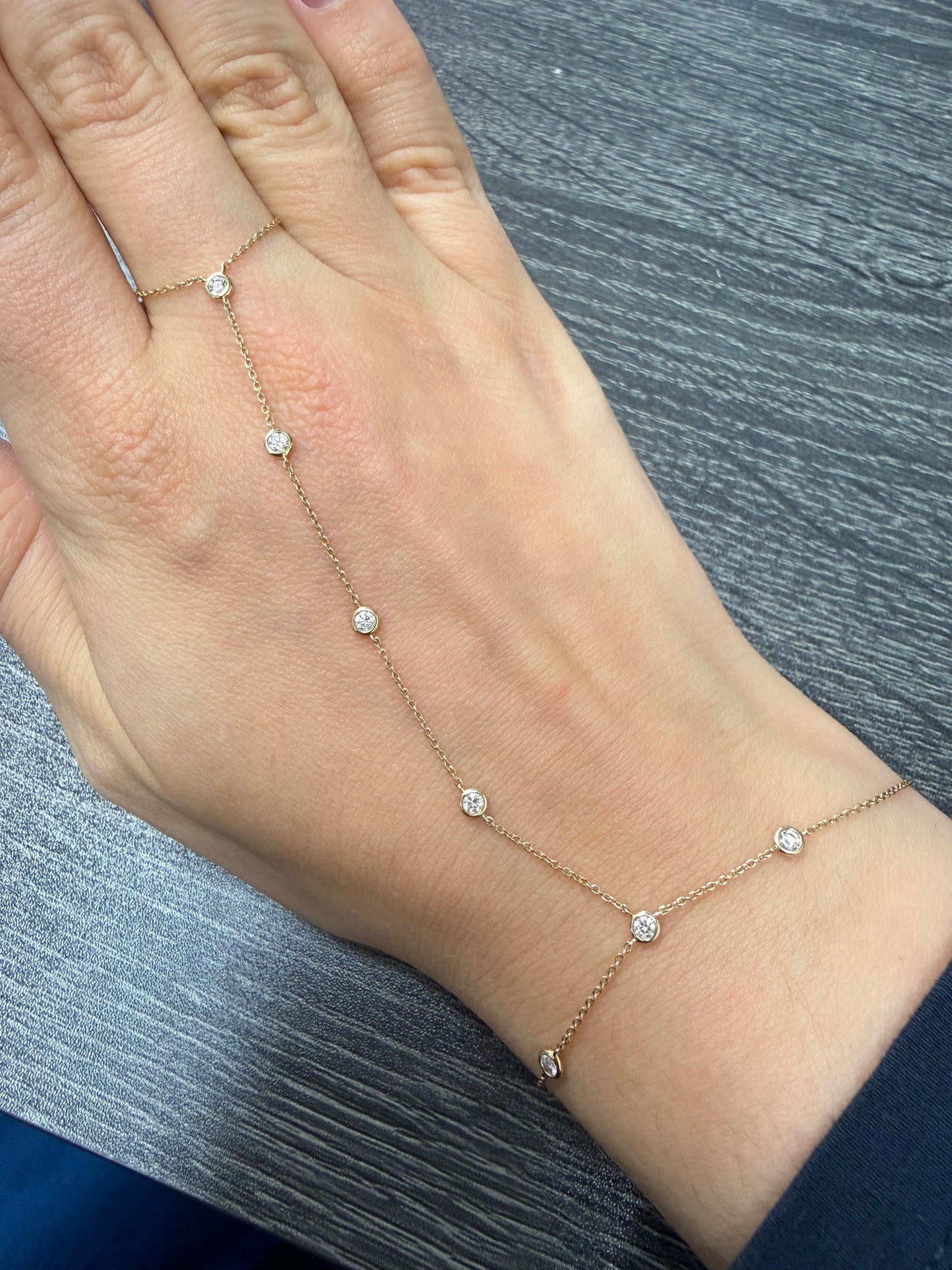 Floating Diamond Hand Chain