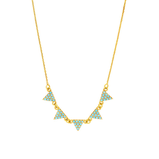 Turquoise Triangle Necklace