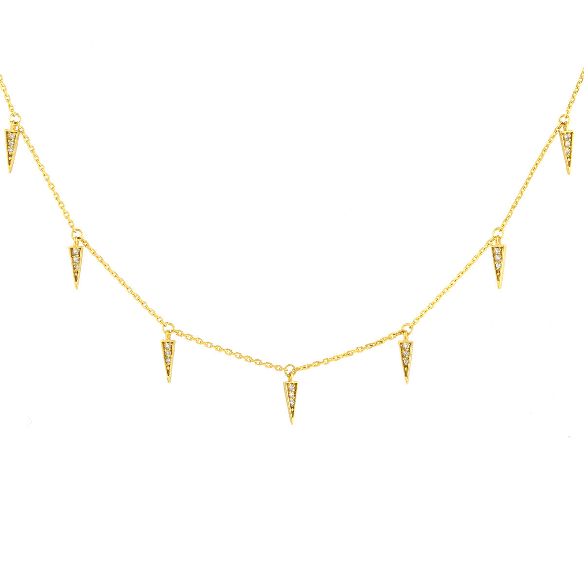 Diamond Spear Drops Necklace