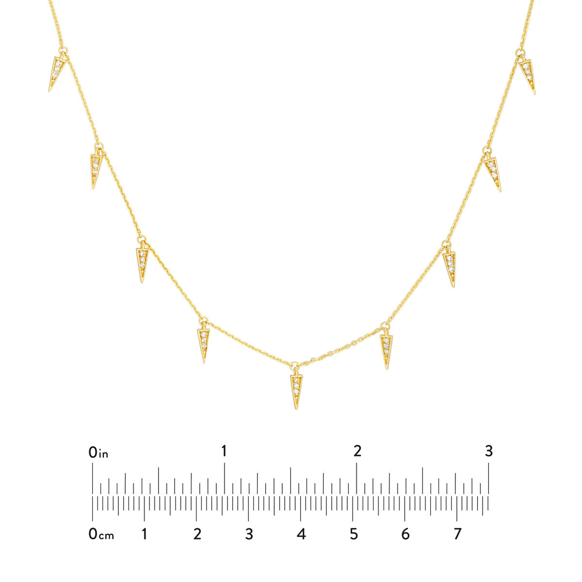 Diamond Spear Drops Necklace