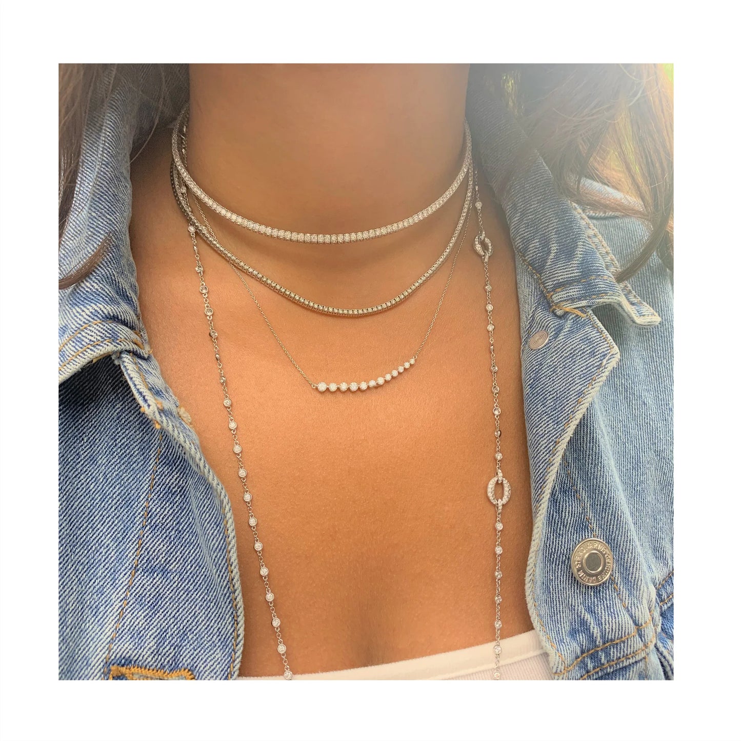 Diamond Flexible Choker Necklace