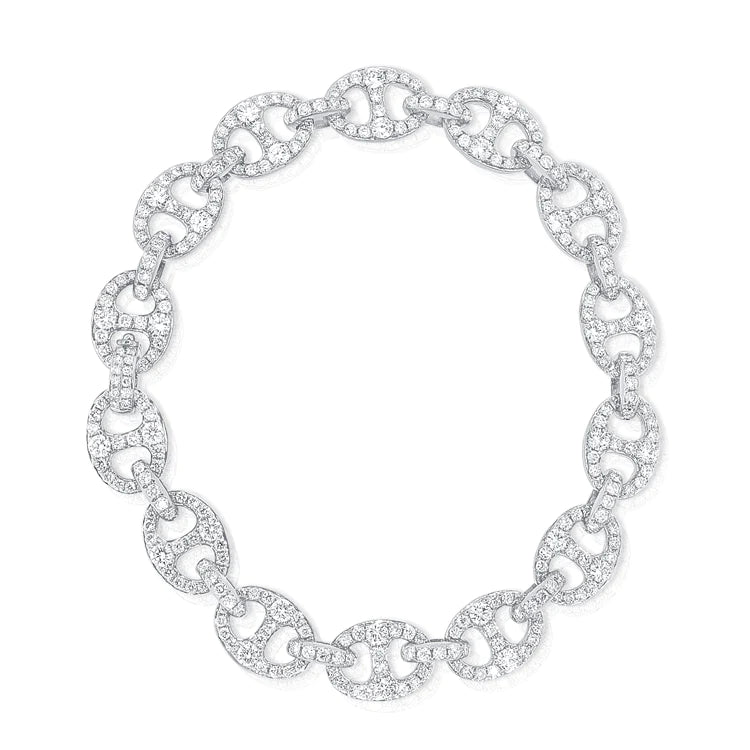 Cap Diamond Link Bracelet