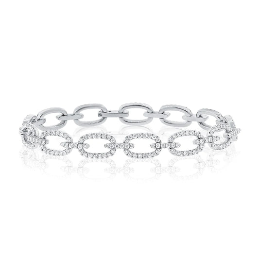 Carly Diamond Round Link Bracelet