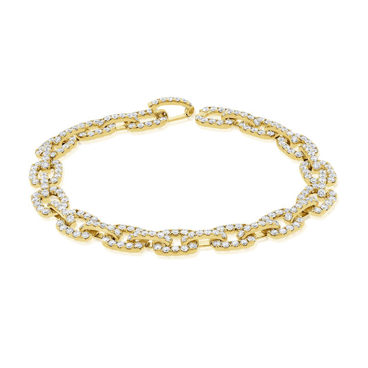 Diamond Link Lock Bracelet