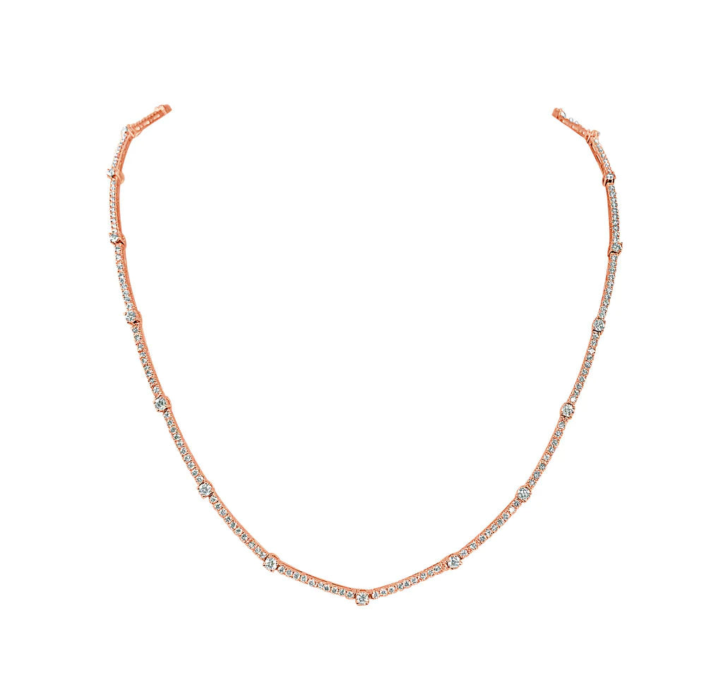 Alternative Diamond Tennis Necklace