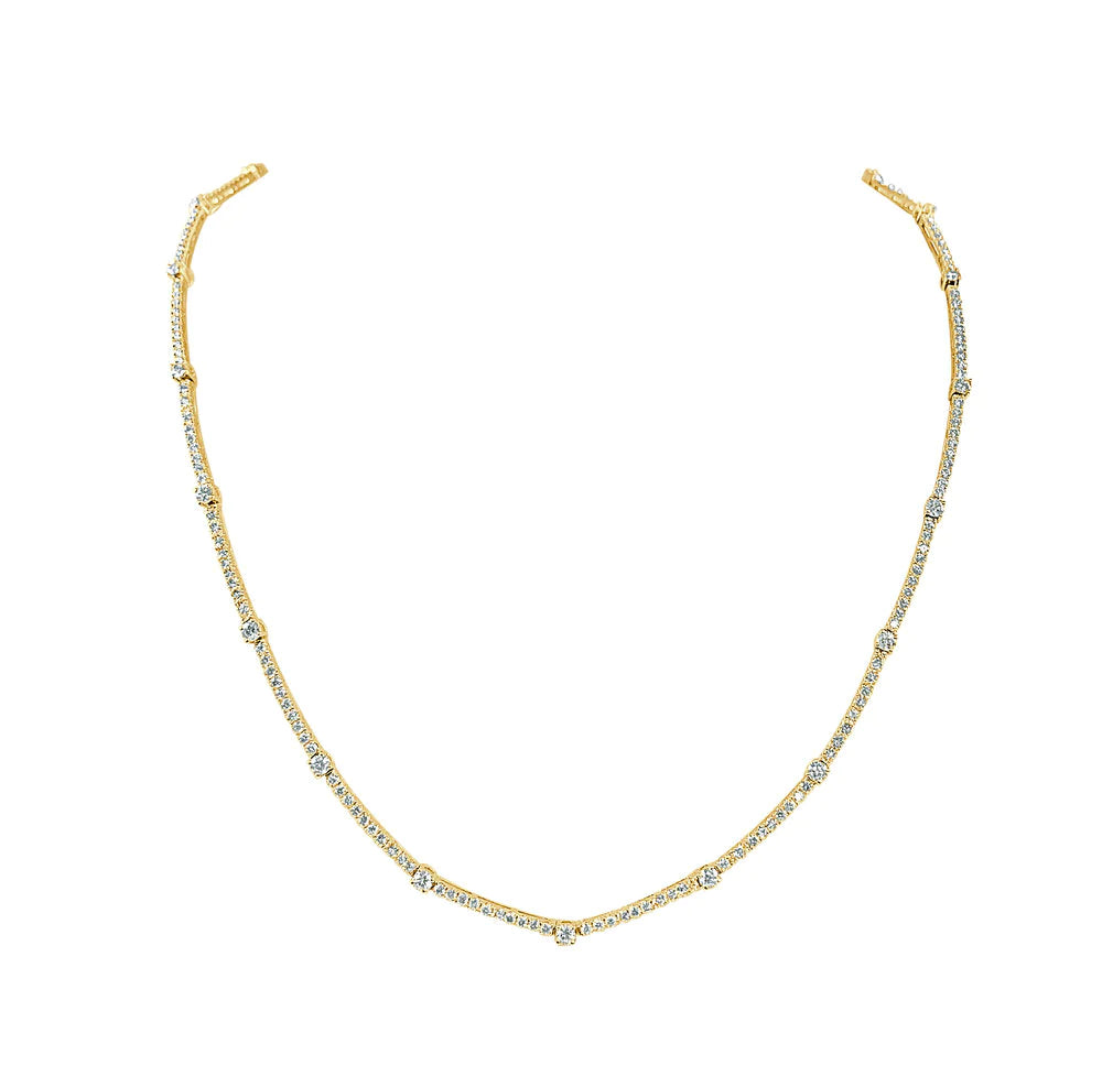 Alternative Diamond Tennis Necklace