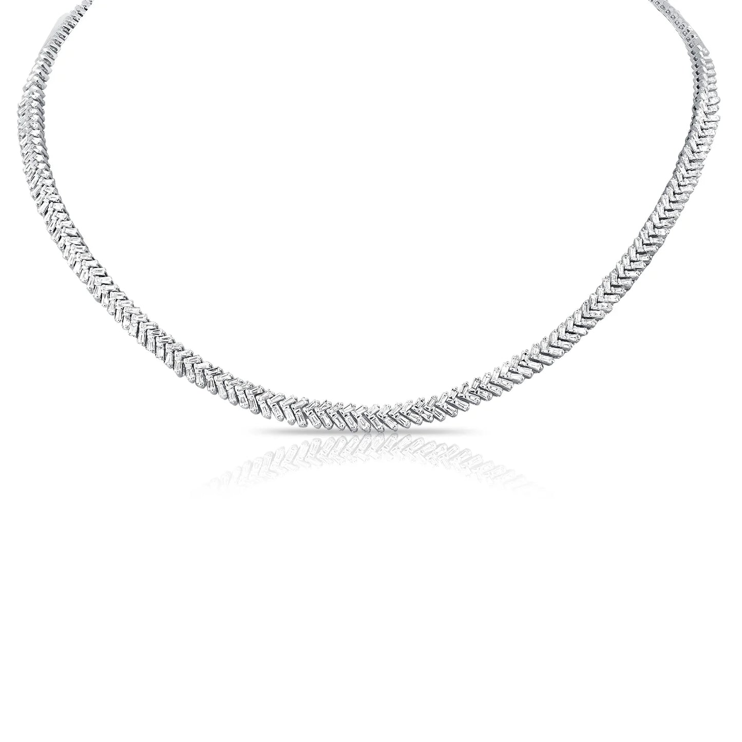 Diamond Herringbone Necklace