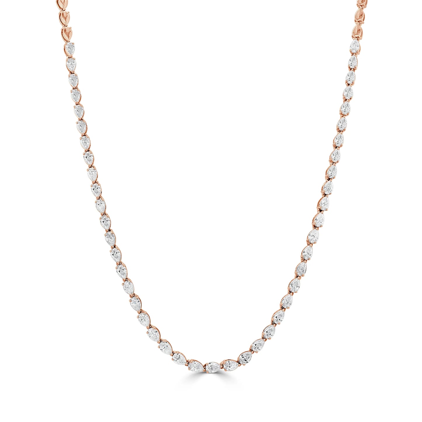 Oval Diamond Tennis Necklace