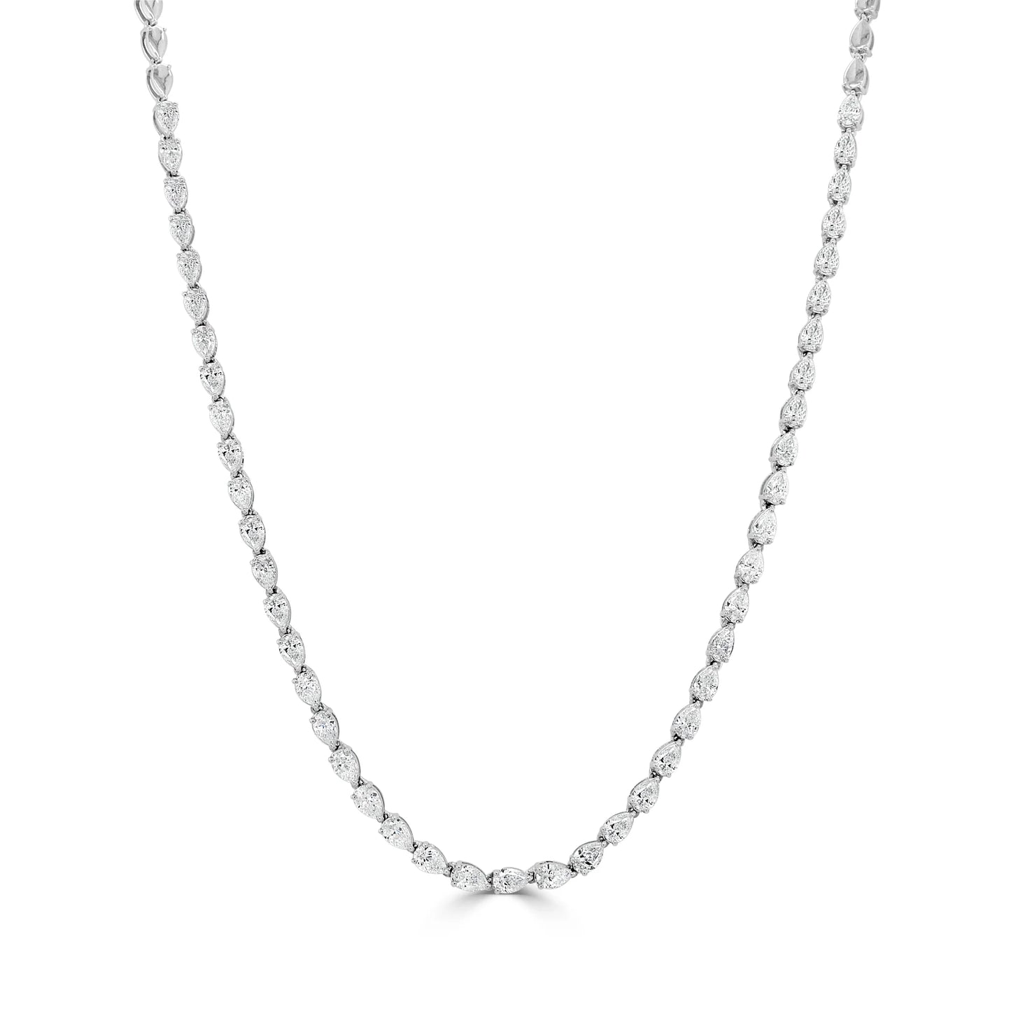 Oval Diamond Tennis Necklace