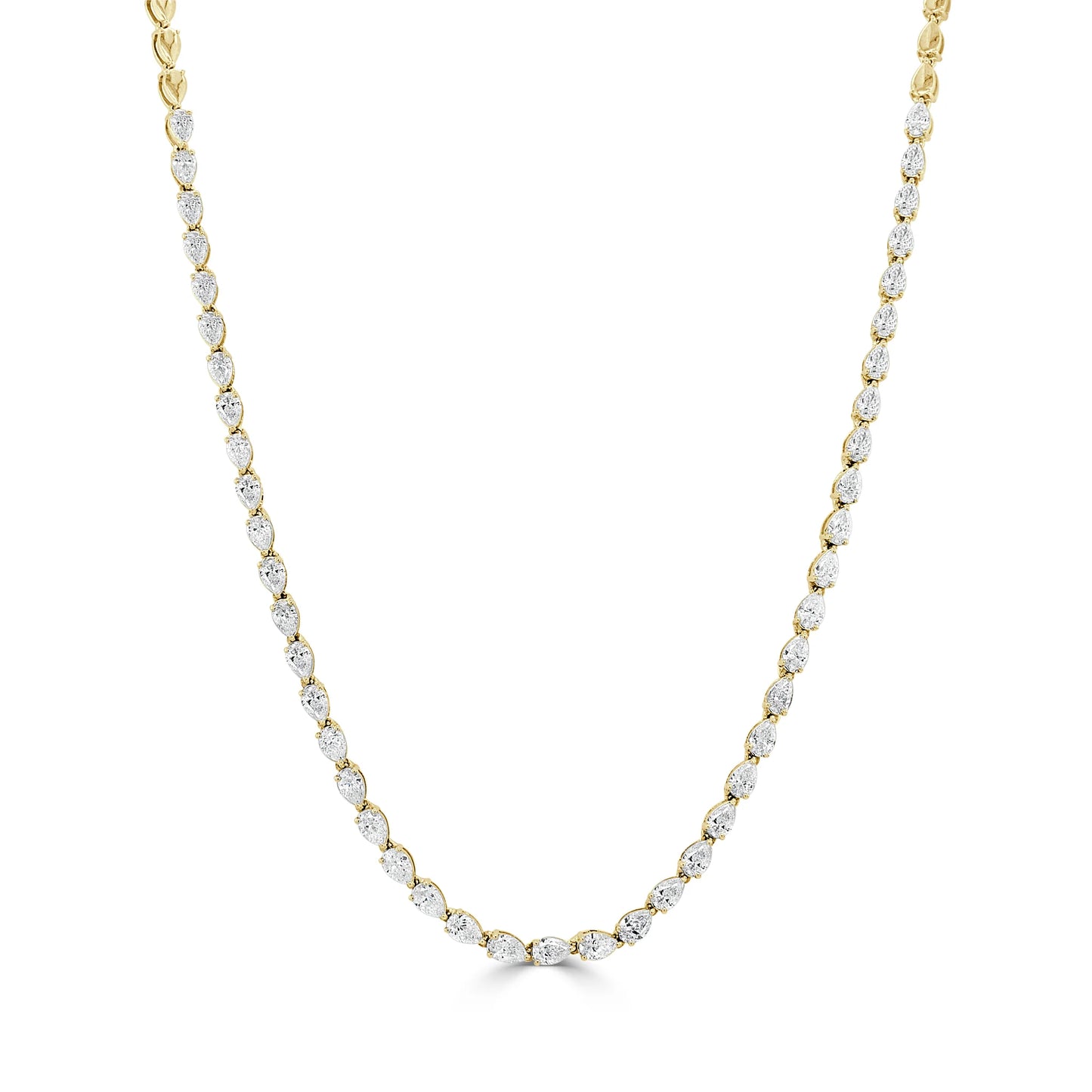 Oval Diamond Tennis Necklace