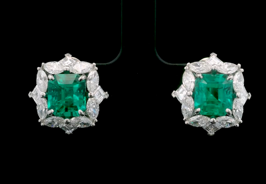 Muzo Vivid Green Emerald Earrings