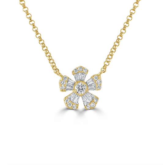 Diamond Flower Necklace