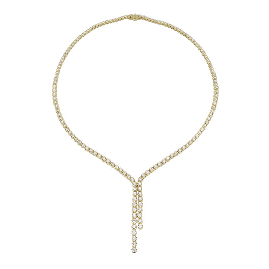 Lariat Diamond Tennis Necklace